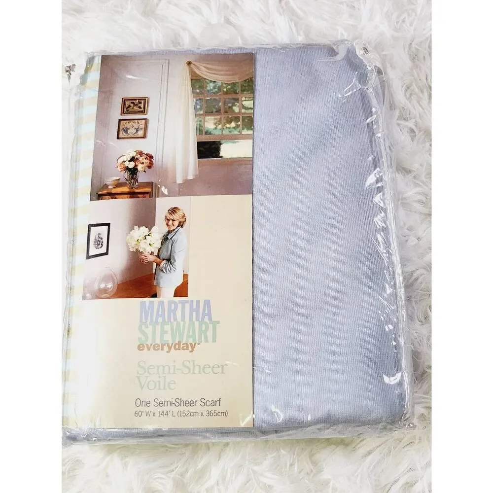 1990's Martha Stewart Semi Sheer Voile and Two Standard Shams #B2